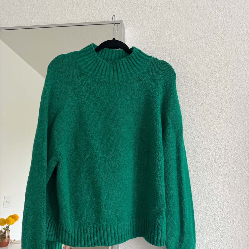 Old Navy Green Cowl Neck Sweater Relaxed Fit